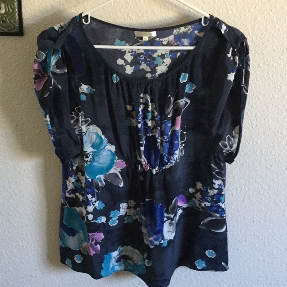 Matty M silk print blouse